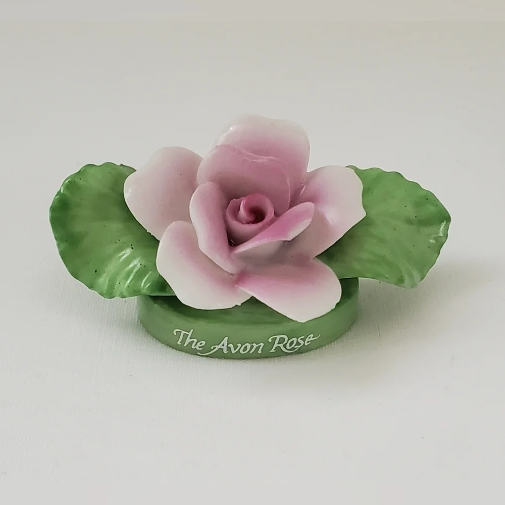 Vintage 1980's Avon Small Treasures Mini Pink Rose